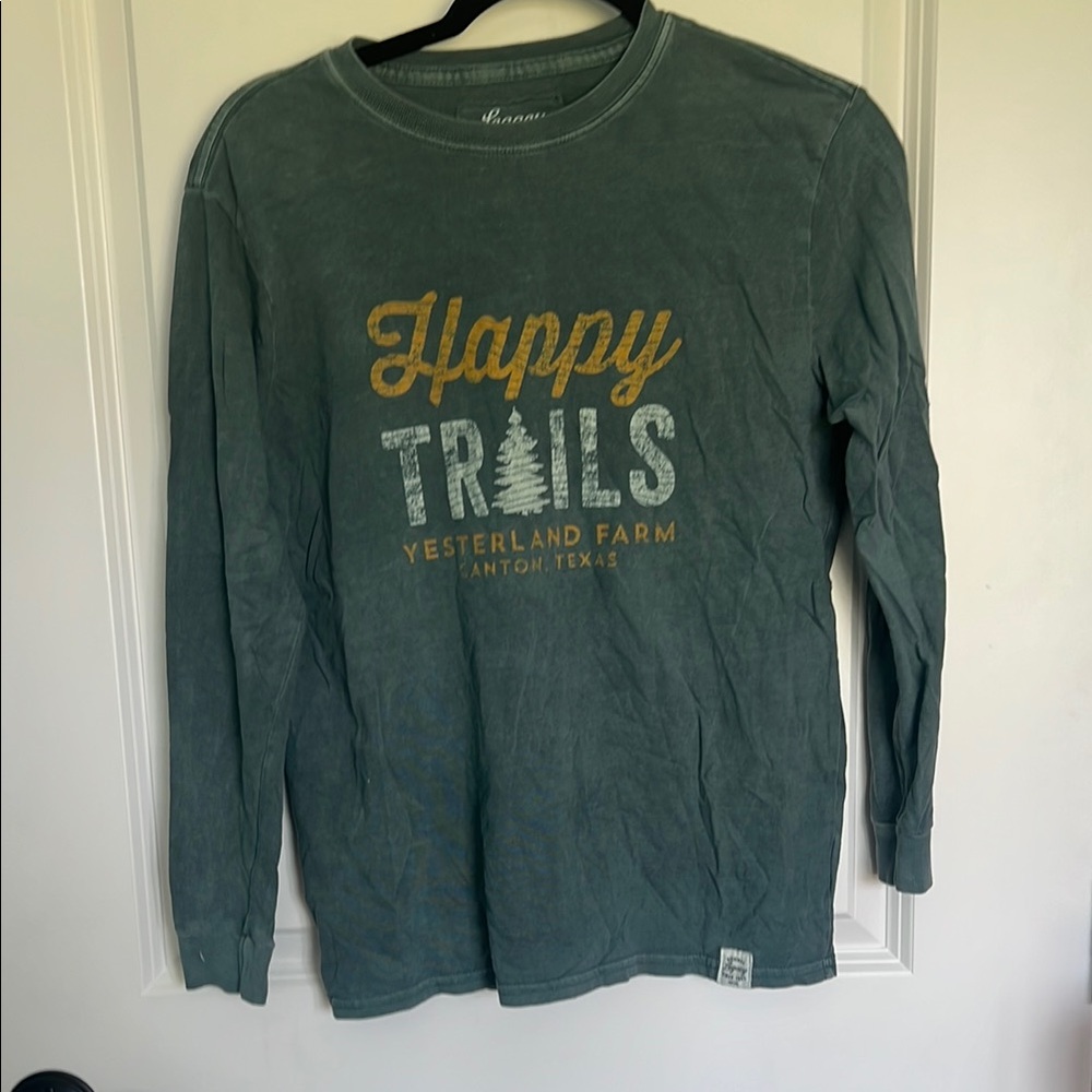 Legacy Green and Yellow Long Sleeve Tee Happy Trails